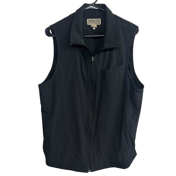 Outdoor Utility Zip Vest Duluth Trading Co Black M Functional Minimalist - Picture 1 of 10